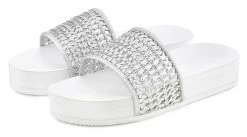 Venice Beach Badslippers Van Bijzonder Licht Materiaal, Veganistisch -Beroemde Badkleding Winkel venice beach badslippers met lichte plateauhak veganistisch wit 8