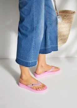 Venice Beach Badslippers Slippers Ultralicht Met Glitterband Veganistisch 25 Venice Beach Badslippers Slippers Ultralicht Met Glitterband Veganistisch -Beroemde Badkleding Winkel venice beach badslippers slippers ultralicht met glitterband veganistisch roze 9