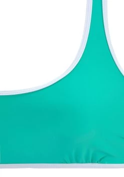 Venice Beach Bustierbikinitop L.A. Met Contrast-piping -Beroemde Badkleding Winkel venice beach bustierbikinitop la met contrast piping groen 3