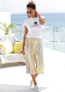 Venice Beach Shirt Met Ronde Hals Met Frontprint -Beroemde Badkleding Winkel venice beach shirt met ronde hals met frontprint wit 12