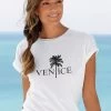 Venice Beach Shirt Met Ronde Hals Met Frontprint