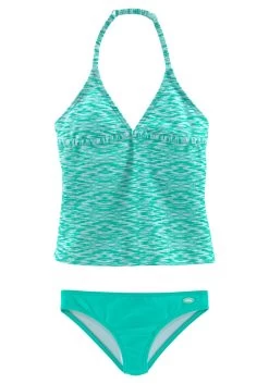 Bench. Bustierbikini Met Geometrische Gedessineerde Inzetten -Beroemde Badkleding Winkel venice beach tankini in gemeleerde look groen 3