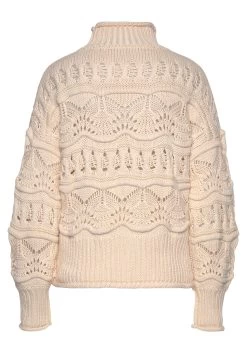 Vivance Ajourtrui Met Opstaande Kraag -Beroemde Badkleding Winkel vivance ajourtrui met opstaande kraag beige 9