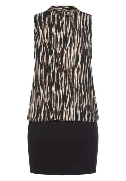 Vivance Mini-jurk Met Gedessineerde Top 21 Vivance Mini-jurk Met Gedessineerde Top -Beroemde Badkleding Winkel vivance mini jurk met gedessineerde top zwart 4