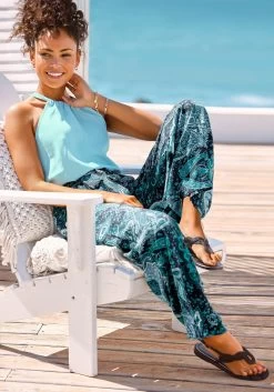 Vivance Palazzobroek En Paisleyprint (Met Een Bindceintuur) -Beroemde Badkleding Winkel vivance palazzobroek en paisleyprint met een bindceintuur blauw 8