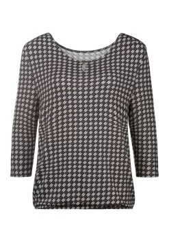 Vivance Shirt Met 3/4-mouwen Met Gouden Knoopdetail Bij De Hals (Set Van 2) -Beroemde Badkleding Winkel vivance shirt met 3 4 mouwen met gouden knoopdetail bij de hals set van 2 zwart 4