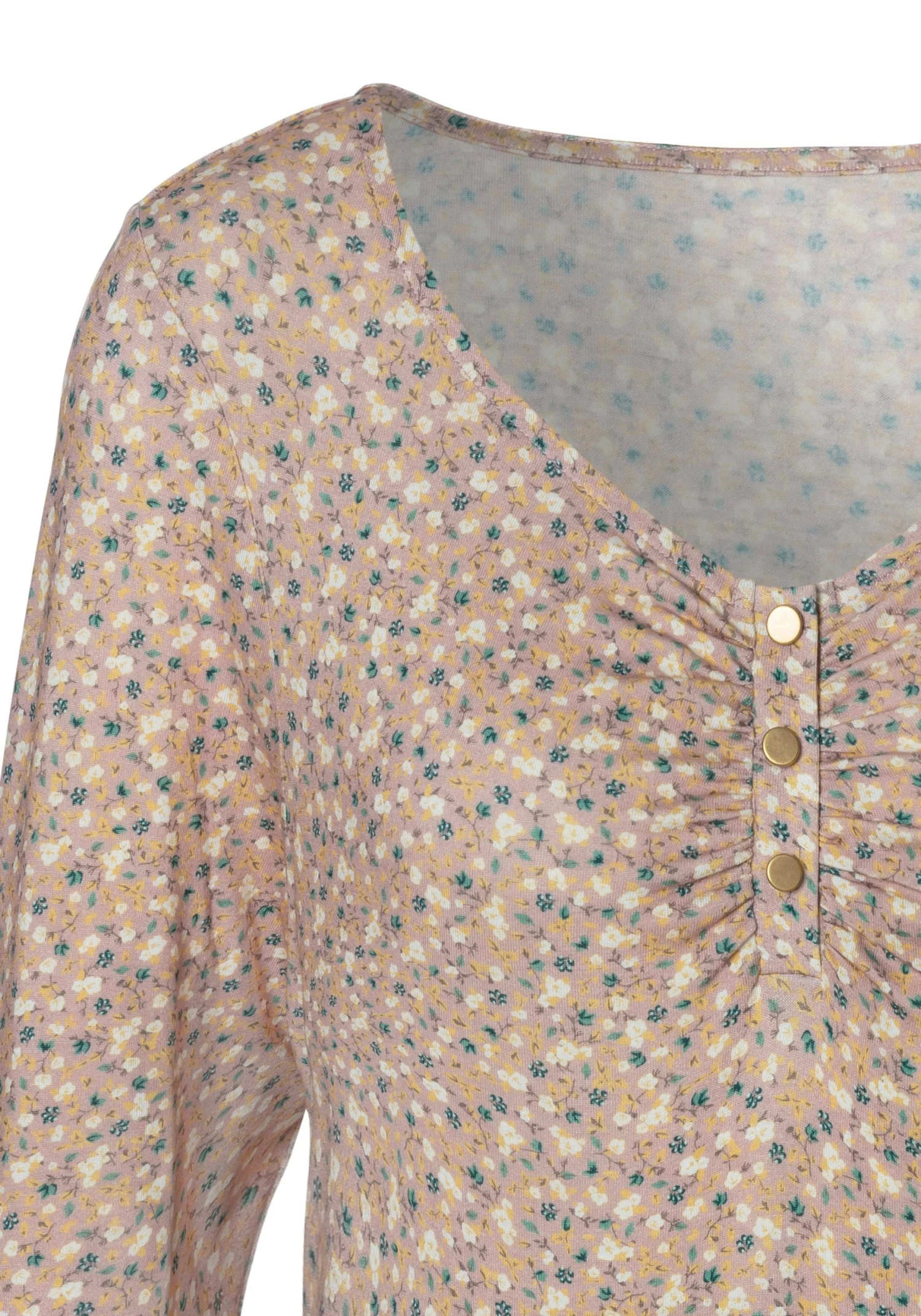 Vivance Shirt Met 3/4-mouwen Met Goudkleurige Knopen Bij De Hals 3 Vivance Shirt Met 3/4-mouwen Met Goudkleurige Knopen Bij De Hals - Image 3