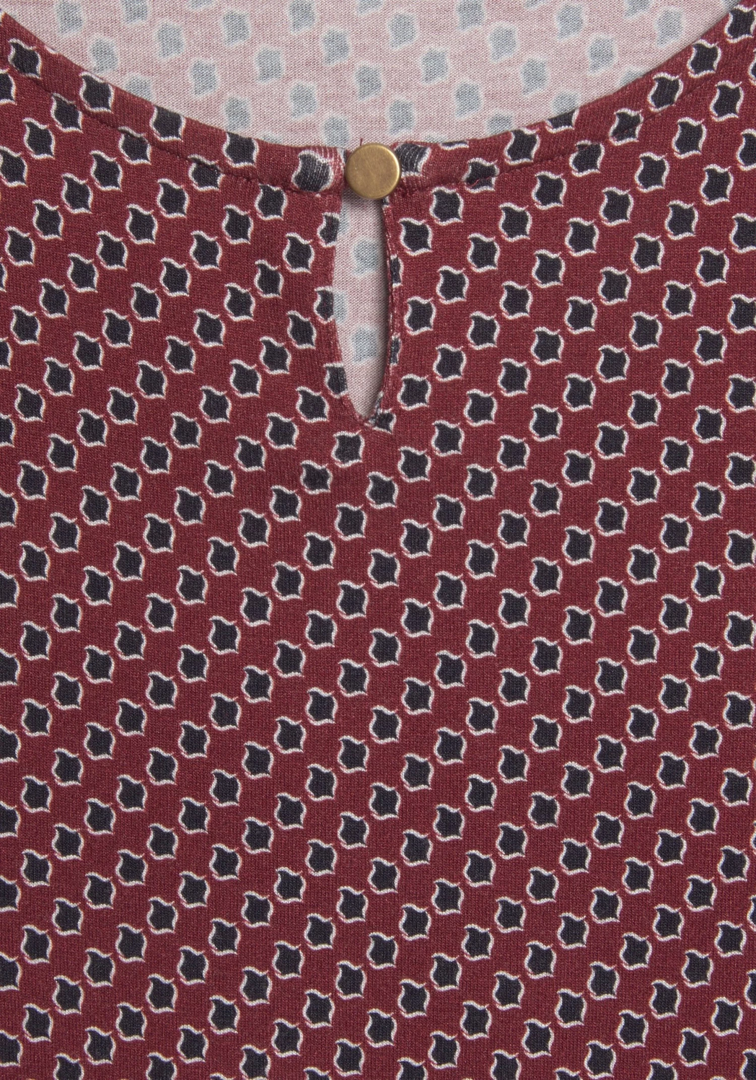 Vivance Shirt Met 3/4-mouwen Met Kleine Opening En Goudkleurige Sierknoop Bij De Hals 3 Vivance Shirt Met 3/4-mouwen Met Kleine Opening En Goudkleurige Sierknoop Bij De Hals - Image 3