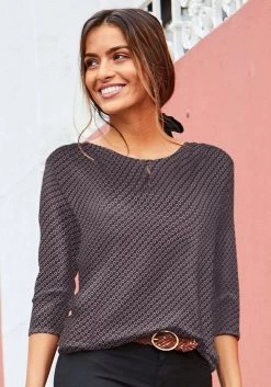 Vivance Shirt Met 3/4-mouwen Met Kleine Opening En Goudkleurige Sierknoop Bij De Hals (Set Van 2) -Beroemde Badkleding Winkel vivance shirt met 3 4 mouwen met kleine opening en goudkleurige sierknoop bij de hals set van 2 multicolor 11