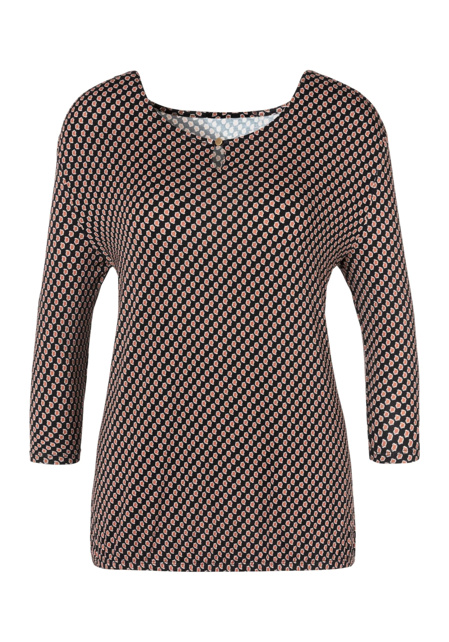 Vivance Shirt Met 3/4-mouwen Met Kleine Opening En Goudkleurige Sierknoop Bij De Hals (Set Van 2) 5 Vivance Shirt Met 3/4-mouwen Met Kleine Opening En Goudkleurige Sierknoop Bij De Hals (Set Van 2) - Image 5