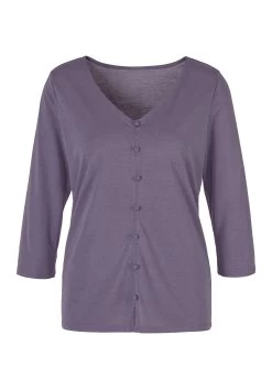 Vivance Shirt Met 3/4-mouwen Met Opgestikte Knopenlijst (Set Van 2) -Beroemde Badkleding Winkel vivance shirt met 3 4 mouwen met opgestikte knopenlijst set van 2 paars 2