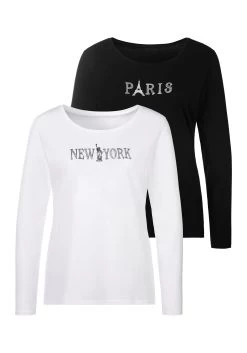 Buffalo Jerseyjurk Met Mooie Ruglijn -Beroemde Badkleding Winkel vivance shirt met lange mouwen met een modieuze print voor multicolor