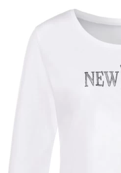 Vivance Shirt Met Lange Mouwen Met Een Modieuze Print Voor -Beroemde Badkleding Winkel vivance shirt met lange mouwen met een modieuze print voor wit 2