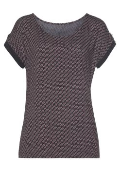 Vivance T-shirt Met Klein Beleg En Goudkleurige Knoop Onder Aan De Mouwen (Set Van 2) -Beroemde Badkleding Winkel vivance t shirt met klein beleg en goudkleurige knoop onder aan de mouwen set van 2 multicolor 6