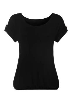 Vivance T-shirt Met Klein Beleg En Goudkleurige Knoop Onder Aan De Mouwen (Set Van 2) -Beroemde Badkleding Winkel vivance t shirt met klein beleg en goudkleurige knoop onder aan de mouwen set van 2 zwart 3