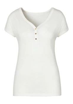 Vivance T-shirt Met Knoopsluiting En Goudkleurige Knopen (Set Van 2) 23 Vivance T-shirt Met Knoopsluiting En Goudkleurige Knopen (Set Van 2) -Beroemde Badkleding Winkel vivance t shirt met knoopsluiting en goudkleurige knopen set van 2 wit 7