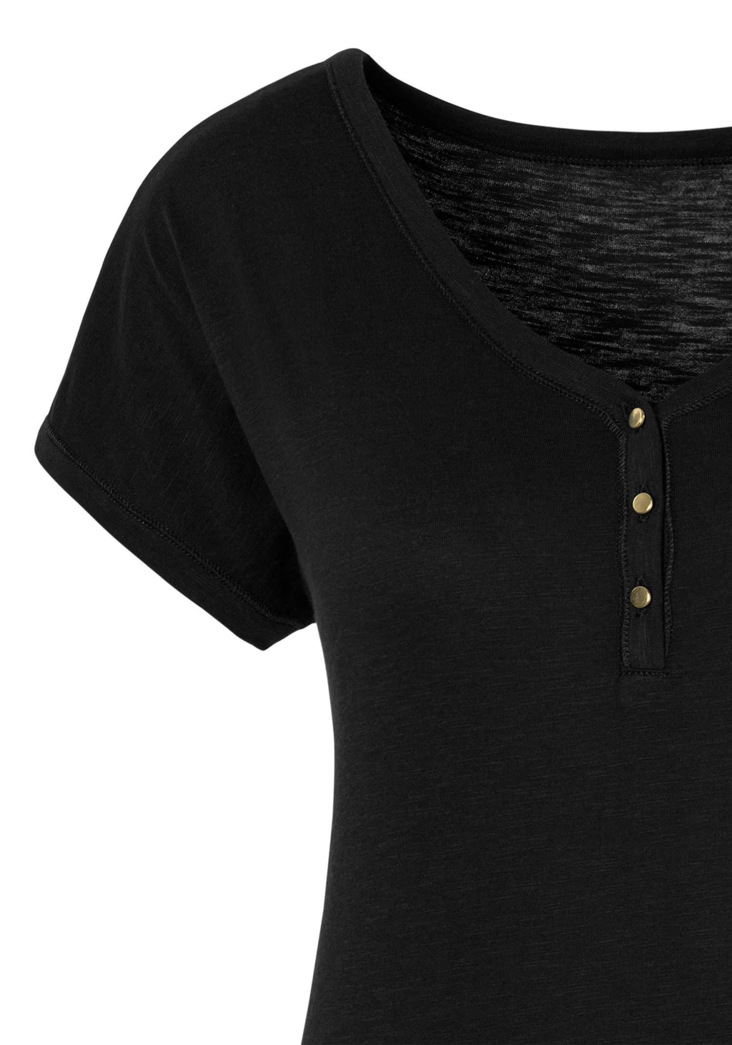 Vivance T-shirt Met Knoopsluiting En Goudkleurige Knopen (Set Van 2) 5 Vivance T-shirt Met Knoopsluiting En Goudkleurige Knopen (Set Van 2) - Afbeelding 5