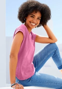 Vivance T-shirt Met Logoborduursel