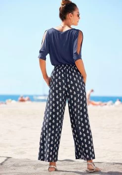 Vivance T-shirt Met Uitsparingen In De Mouwen -Beroemde Badkleding Winkel vivance t shirt met uitsparingen in de mouwen blauw 4