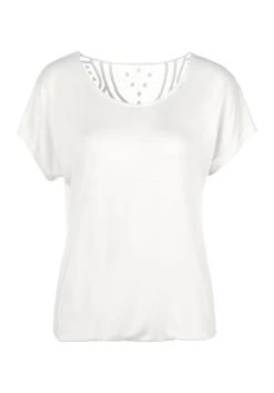 Vivance T-shirt Met Zachte Gehaakte Kant Achter (Set Van 2) -Beroemde Badkleding Winkel vivance t shirt met zachte gehaakte kant achter set van 2 wit 8