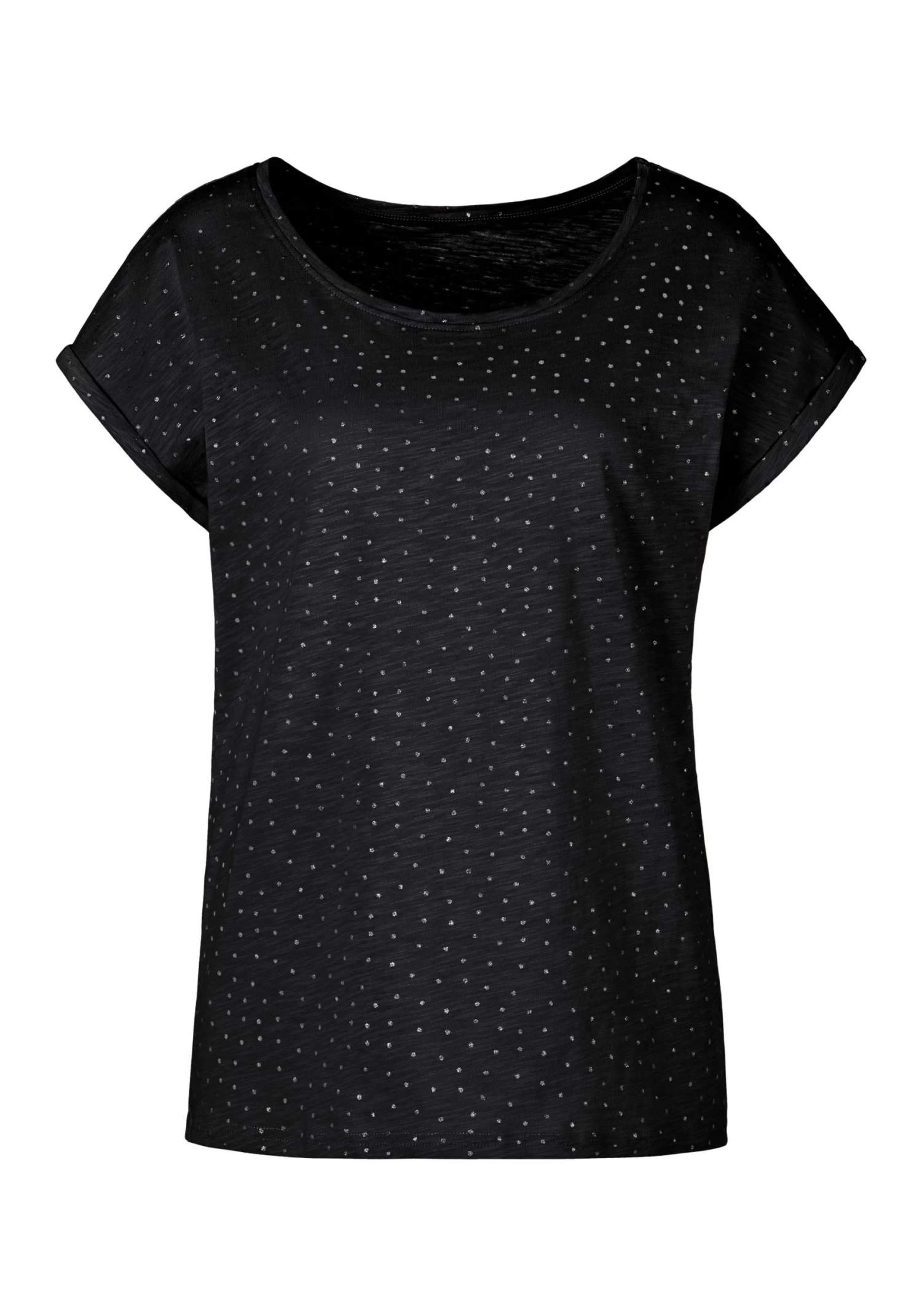 Vivance T-shirt Met Zilverkleurige Glitterstippen (Set Van 2) 4 Vivance T-shirt Met Zilverkleurige Glitterstippen (Set Van 2) - Image 4