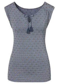 Beroemde Badkleding Winkel -Beroemde Badkleding Winkel vivance tanktop met modieuze goud print set van 2 blauw 2