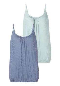 Only Short ONLHEIDI FAUX LEATHER SHORTS CC OTW -Beroemde Badkleding Winkel vivance top met spaghettibandjes met een kleine aanrimpeling bij de hals set van 2 blauw